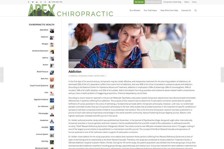 Chiropractor Website screenshot 3